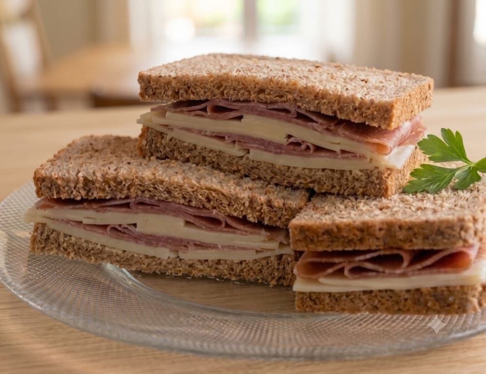 Jamón crudo (Pan negro)