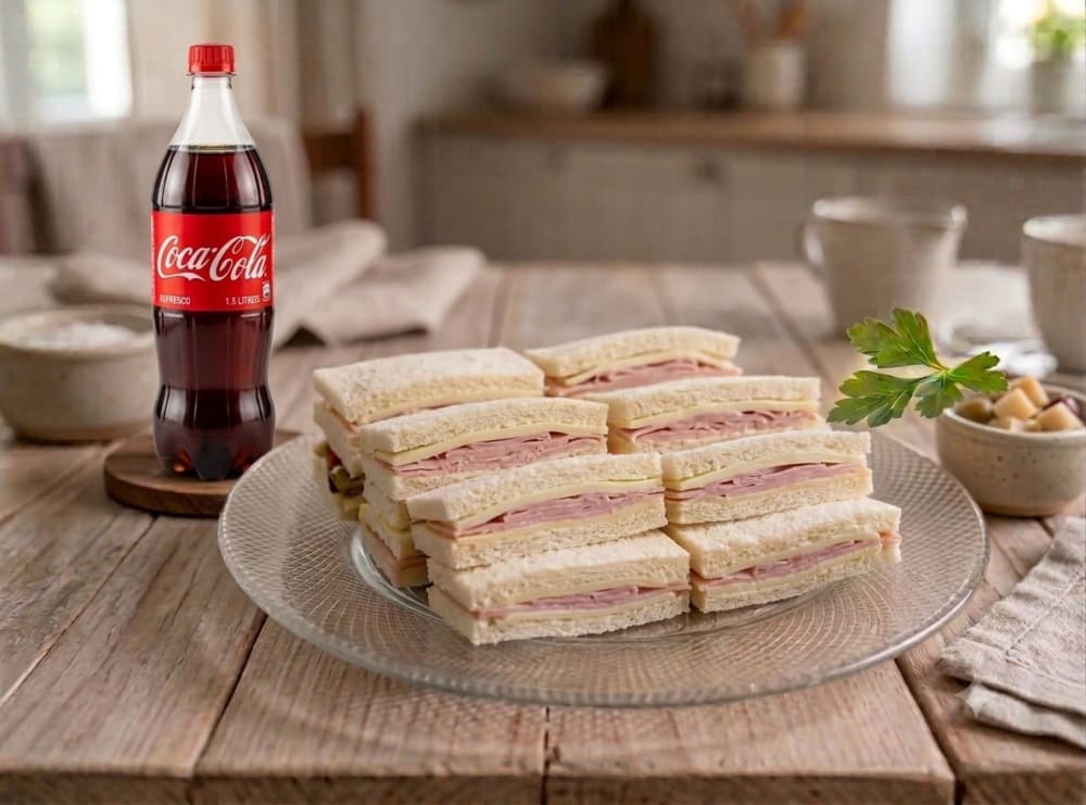Docena miga jam贸n/verduras + Coca 1.5ml
